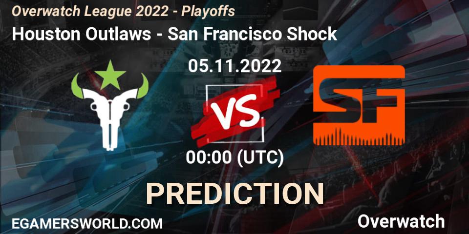 Houston Outlaws vs San Francisco Shock: Match Prediction. 05.11.22, Overwatch, Overwatch League 2022 - Playoffs