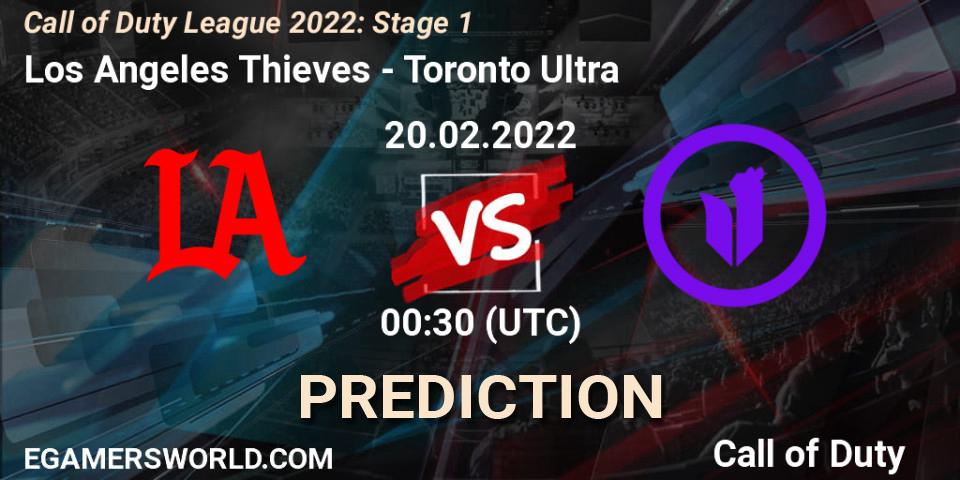 Los Angeles Thieves vs Toronto Ultra: Match Prediction. 20.02.2022 at 00:30, Call of Duty, Call of Duty League 2022: Stage 1