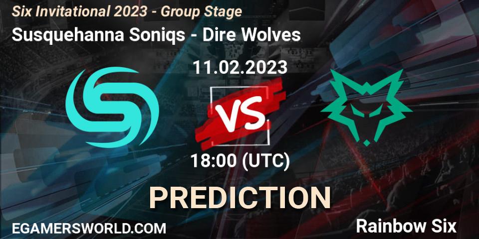 Susquehanna Soniqs vs Dire Wolves: Match Prediction. 11.02.23, Rainbow Six, Six Invitational 2023 - Group Stage