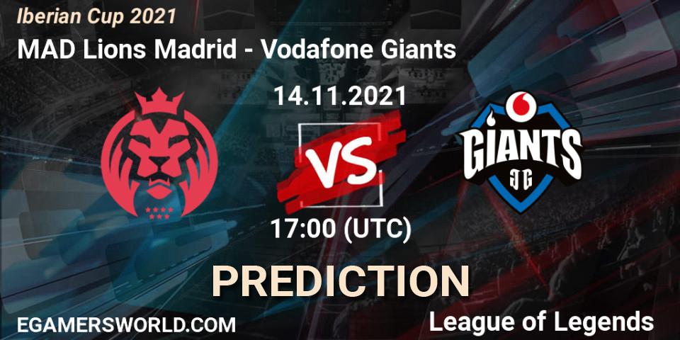 MAD Lions Madrid vs Vodafone Giants: Match Prediction. 14.11.2021 at 17:00, LoL, Iberian Cup 2021
