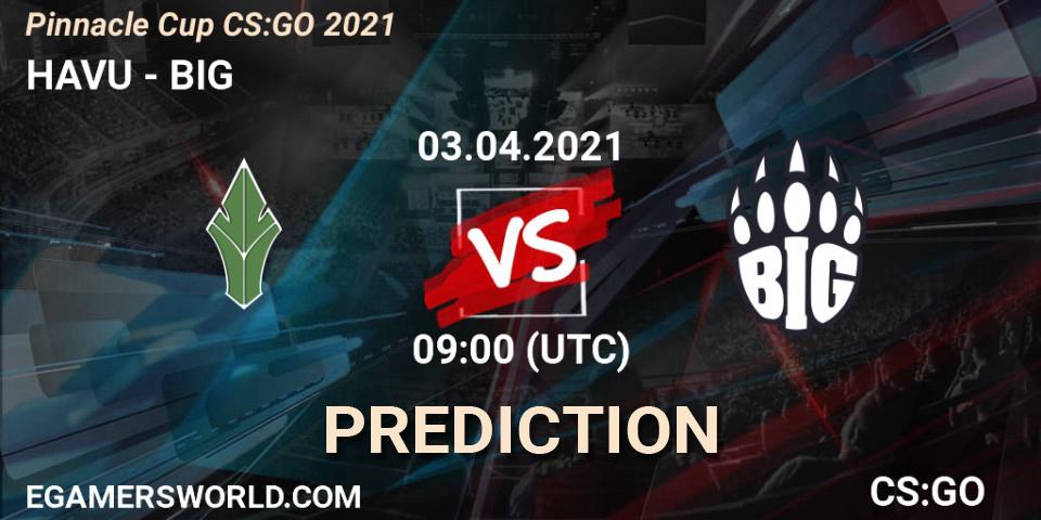 HAVU vs BIG: Match Prediction. 03.04.2021 at 12:00, Counter-Strike (CS2), Pinnacle Cup #1