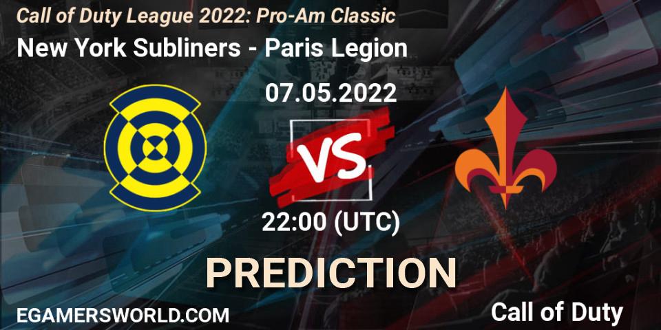 New York Subliners vs Paris Legion: Match Prediction. 07.05.2022 at 19:00, Call of Duty, Call of Duty League 2022: Pro-Am Classic