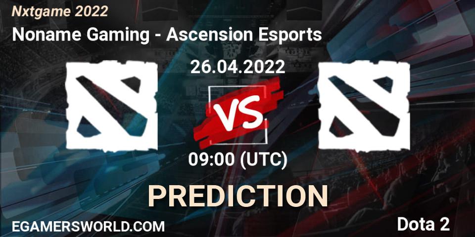 Noname Gaming vs Ascension Esports: Match Prediction. 26.04.2022 at 09:01, Dota 2, Nxtgame 2022