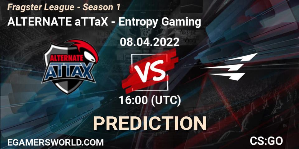 ALTERNATE aTTaX vs Entropy Gaming: Match Prediction. 08.04.2022 at 16:00, Counter-Strike (CS2), Fragster League - Season 1