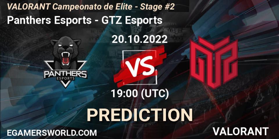 Panthers Esports vs GTZ Esports: Match Prediction. 20.10.2022 at 19:00, VALORANT, VALORANT Campeonato de Elite - Stage #2