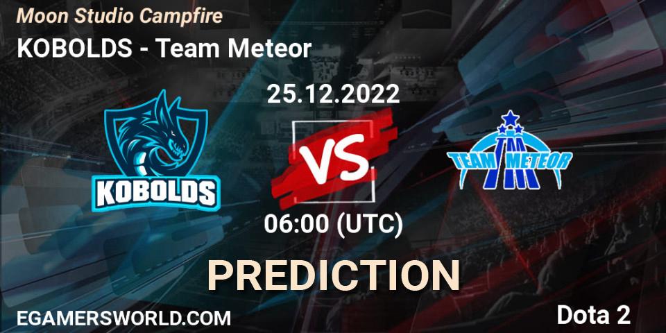 KOBOLDS vs Team Meteor: Match Prediction. 25.12.22, Dota 2, Moon Studio Campfire