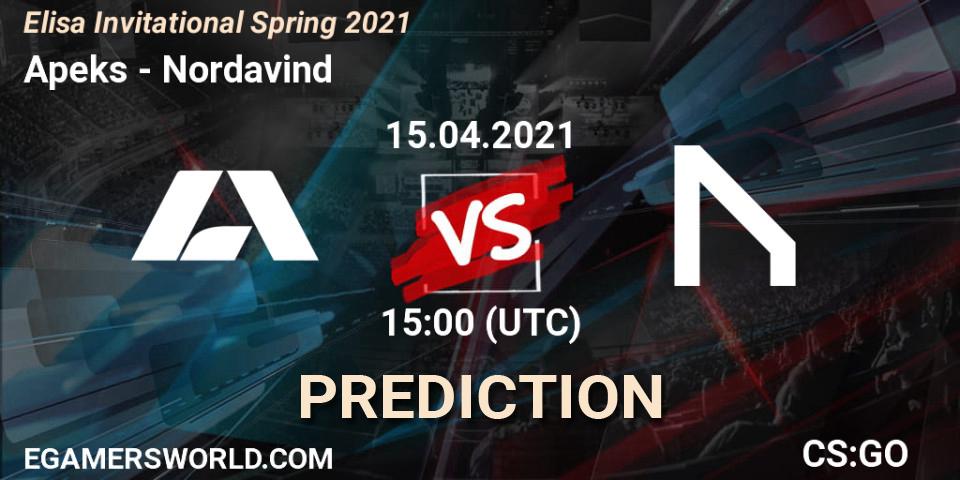Apeks vs Nordavind: Match Prediction. 15.04.2021 at 15:00, Counter-Strike (CS2), Elisa Invitational Spring 2021