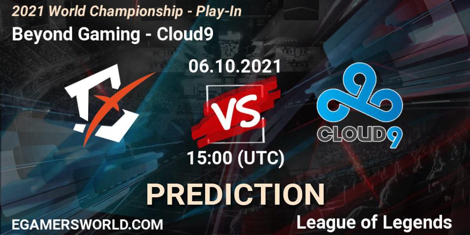 Beyond Gaming vs Cloud9: Match Prediction. 06.10.2021 at 15:00, LoL, 2021 World Championship - Play-In