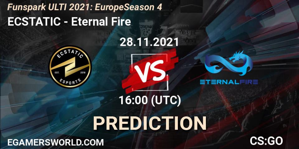 ECSTATIC vs Eternal Fire: Match Prediction. 28.11.2021 at 16:00, Counter-Strike (CS2), Funspark ULTI 2021: Europe Season 4