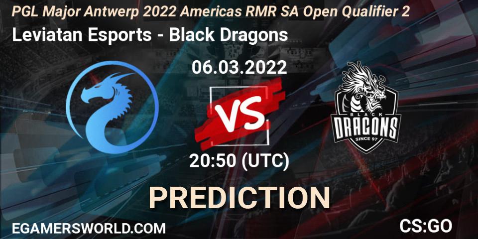 Leviatan Esports vs Black Dragons: Match Prediction. 06.03.2022 at 20:50, Counter-Strike (CS2), PGL Major Antwerp 2022 Americas RMR SA Open Qualifier 2