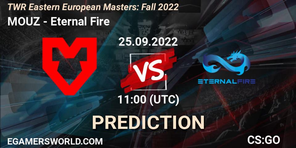 MOUZ vs Eternal Fire: Match Prediction. 25.09.22, CS2 (CS:GO), TWR Eastern European Masters: Fall 2022