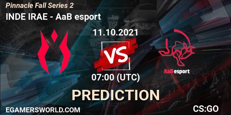 INDE IRAE vs AaB esport: Match Prediction. 11.10.2021 at 07:00, Counter-Strike (CS2), Pinnacle Fall Series #2
