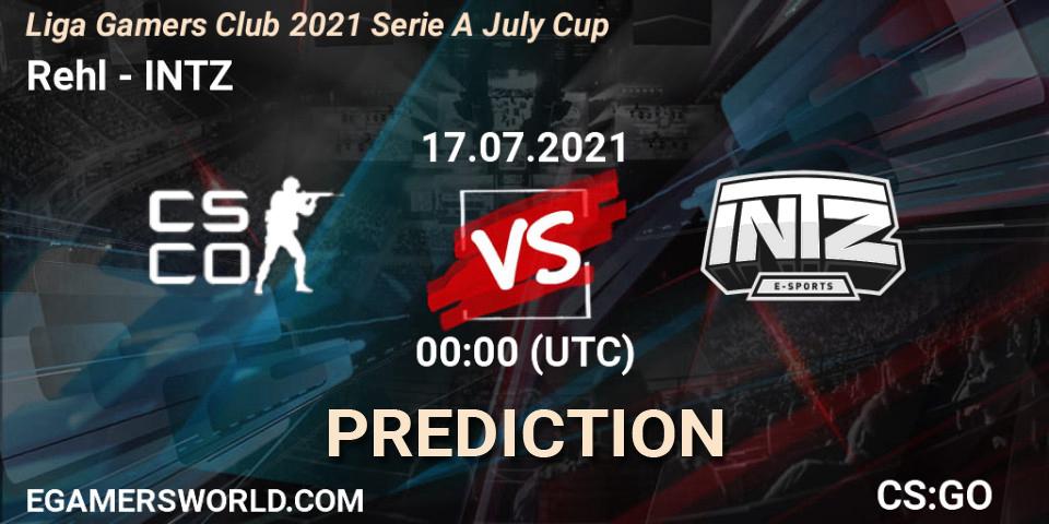 Rehl Esports vs INTZ: Match Prediction. 16.07.2021 at 21:00, Counter-Strike (CS2), Liga Gamers Club 2021 Serie A July Cup