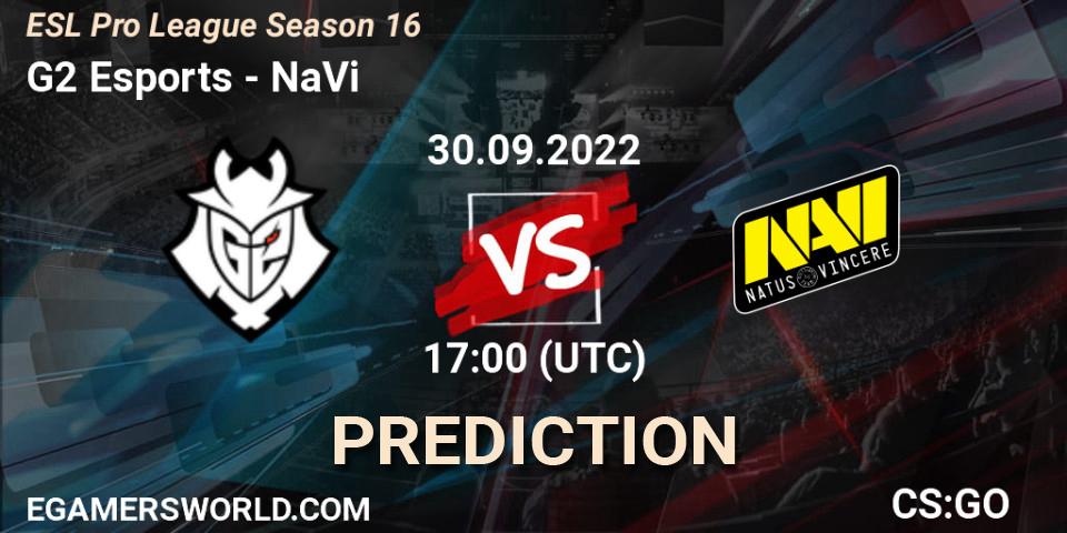 G2 Esports vs NaVi: Match Prediction. 30.09.22, CS2 (CS:GO), ESL Pro League Season 16