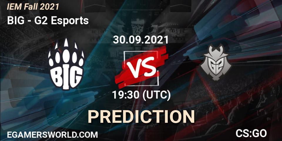 BIG vs G2 Esports: Match Prediction. 30.09.2021 at 20:30, Counter-Strike (CS2), IEM Fall 2021: Europe RMR