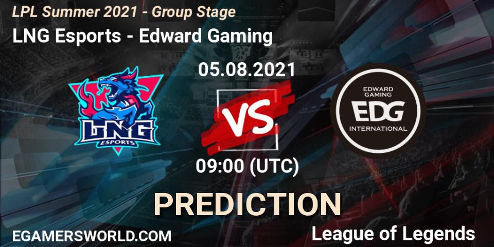 LNG Esports vs Edward Gaming: Match Prediction. 05.08.21, LoL, LPL Summer 2021 - Group Stage