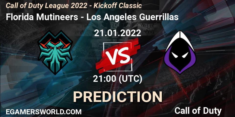 Florida Mutineers vs Los Angeles Guerrillas: Match Prediction. 21.01.22, Call of Duty, Call of Duty League 2022 - Kickoff Classic