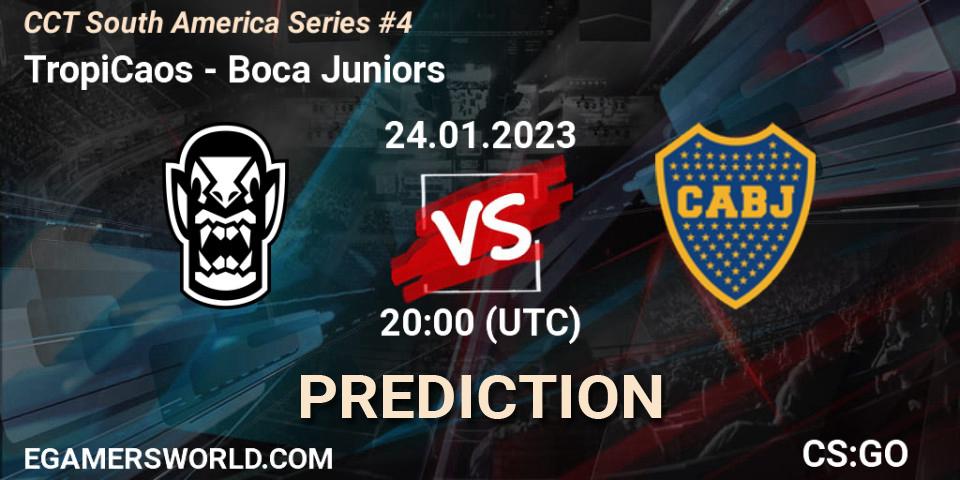 TropiCaos vs Boca Juniors: Match Prediction. 24.01.2023 at 20:00, Counter-Strike (CS2), CCT South America Series #4