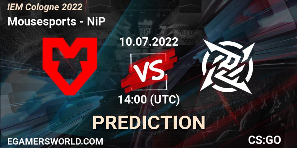Mousesports vs NiP: Match Prediction. 10.07.22, CS2 (CS:GO), IEM Cologne 2022