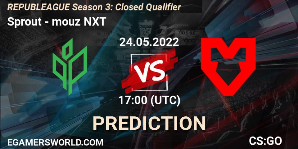 Sprout vs mouz NXT: Match Prediction. 24.05.2022 at 17:35, Counter-Strike (CS2), REPUBLEAGUE Season 3: Closed Qualifier