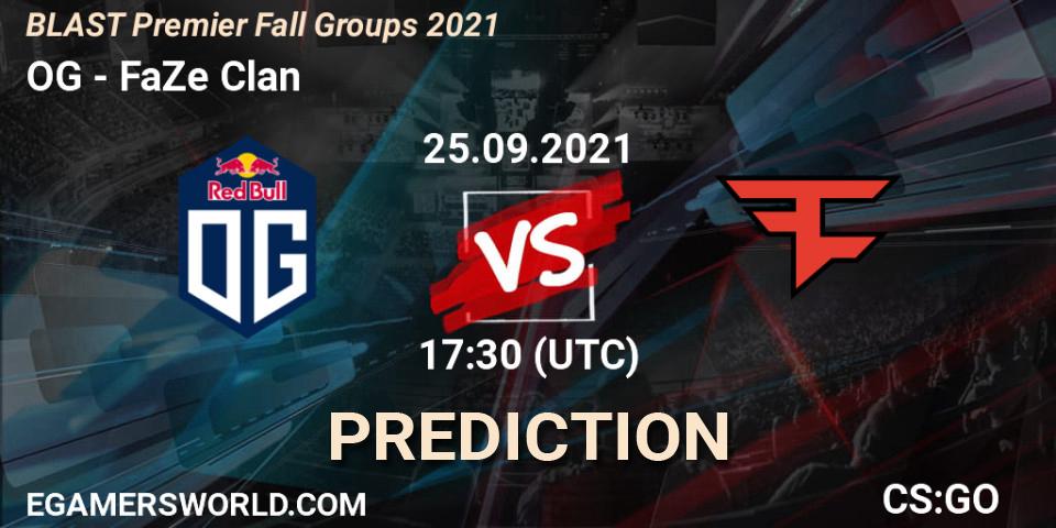 OG vs FaZe Clan: Match Prediction. 25.09.2021 at 18:30, Counter-Strike (CS2), BLAST Premier Fall Groups 2021