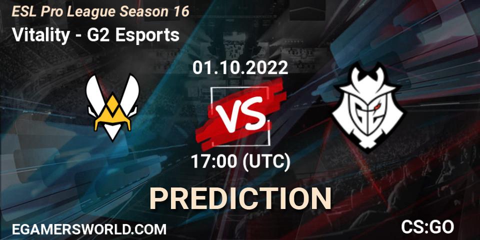 Vitality vs G2 Esports: Match Prediction. 01.10.2022 at 18:00, Counter-Strike (CS2), ESL Pro League Season 16