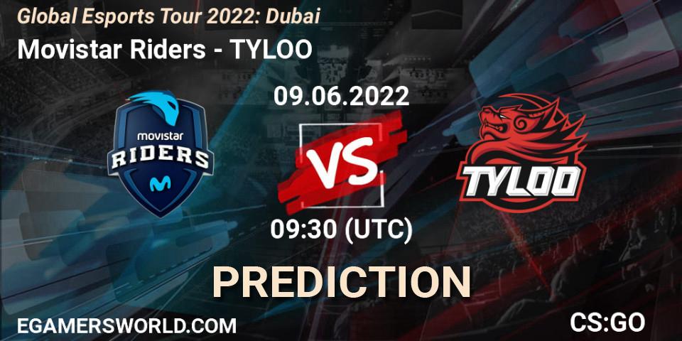 Movistar Riders vs TYLOO: Match Prediction. 09.06.2022 at 10:10, Counter-Strike (CS2), Global Esports Tour 2022: Dubai