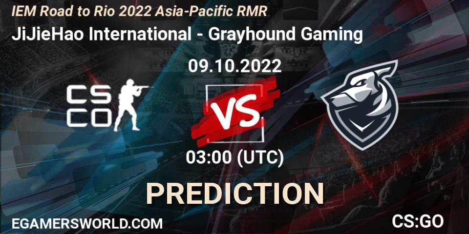 JiJieHao International vs Grayhound Gaming: Match Prediction. 09.10.22, CS2 (CS:GO), IEM Road to Rio 2022 Asia-Pacific RMR