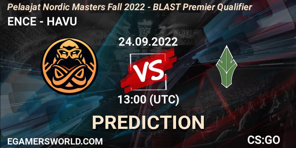 ENCE vs HAVU: Match Prediction. 24.09.2022 at 13:00, Counter-Strike (CS2), Pelaajat.com Nordic Masters: Fall 2022