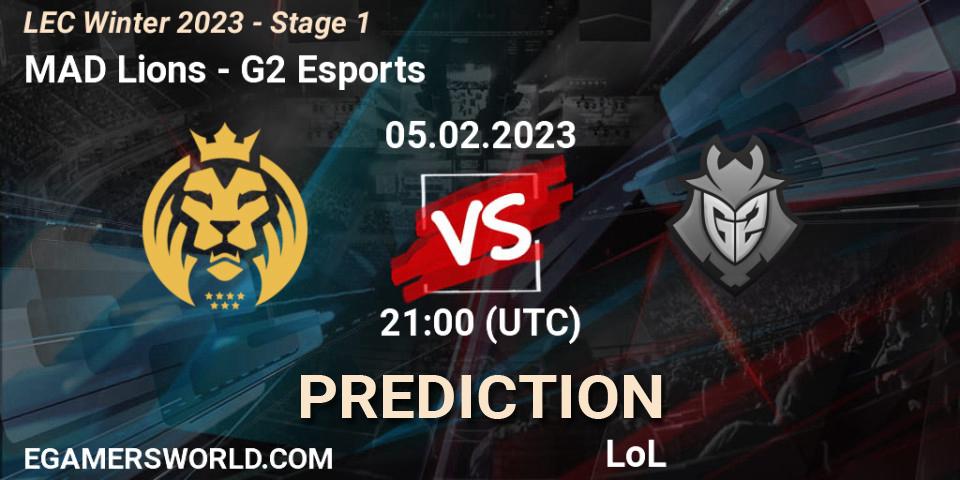 MAD Lions vs G2 Esports: Match Prediction. 06.02.23, LoL, LEC Winter 2023 - Stage 1