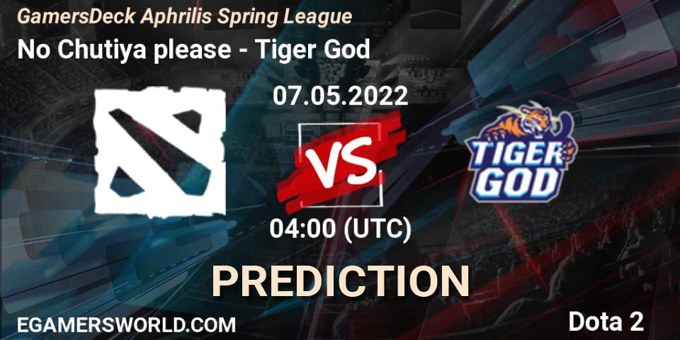 No Chutiya please vs Tiger God: Match Prediction. 07.05.2022 at 04:14, Dota 2, GamersDeck Aphrilis Spring League