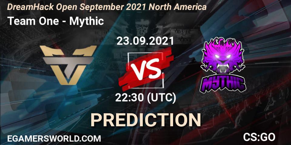 Team One vs Mythic: Match Prediction. 23.09.2021 at 23:00, Counter-Strike (CS2), DreamHack Open September 2021 North America