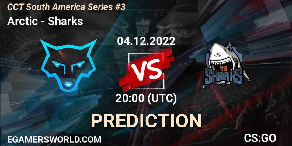 Arctic vs Sharks: Match Prediction. 04.12.2022 at 20:00, Counter-Strike (CS2), CCT South America Series #3