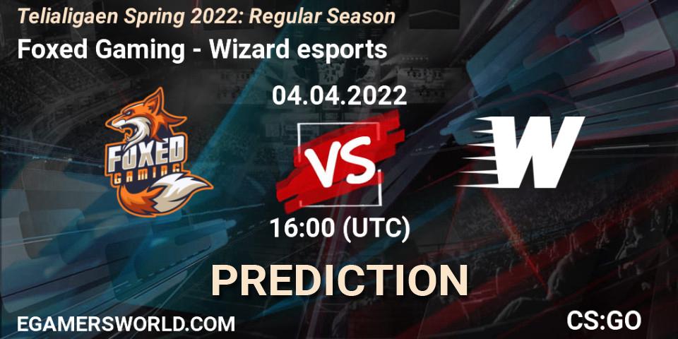 Foxed Gaming vs Wizard esports: Match Prediction. 04.04.2022 at 16:00, Counter-Strike (CS2), Telialigaen Spring 2022: Regular Season