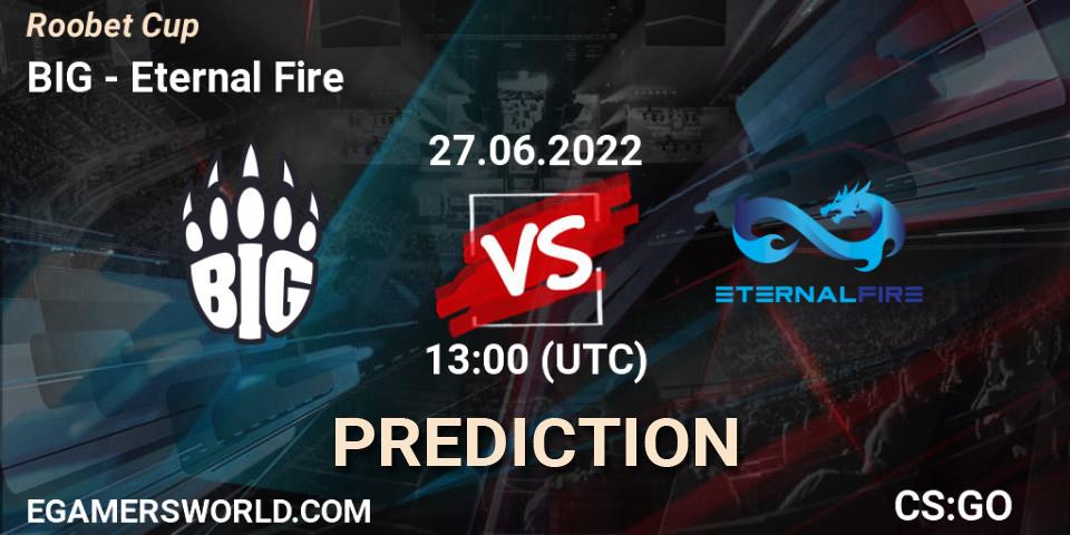 BIG vs Eternal Fire: Match Prediction. 27.06.2022 at 13:00, Counter-Strike (CS2), Roobet Cup