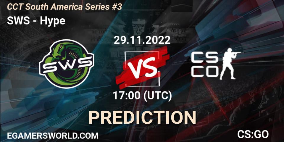 SWS vs Hype: Match Prediction. 29.11.22, CS2 (CS:GO), CCT South America Series #3