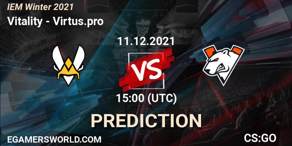 Vitality vs Virtus.pro: Match Prediction. 11.12.21, CS2 (CS:GO), IEM Winter 2021