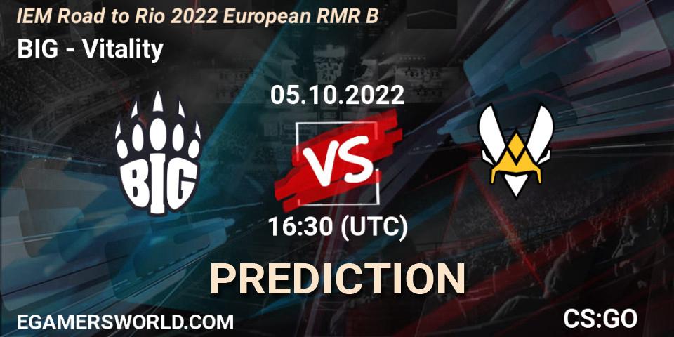 BIG vs Vitality: Match Prediction. 05.10.22, CS2 (CS:GO), IEM Road to Rio 2022 European RMR B
