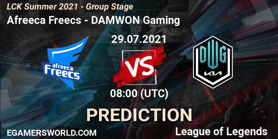 Afreeca Freecs vs DAMWON Gaming: Match Prediction. 29.07.21, LoL, LCK Summer 2021 - Group Stage
