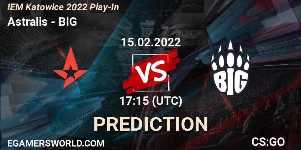 Astralis vs BIG: Match Prediction. 15.02.22, CS2 (CS:GO), IEM Katowice 2022 Play-In