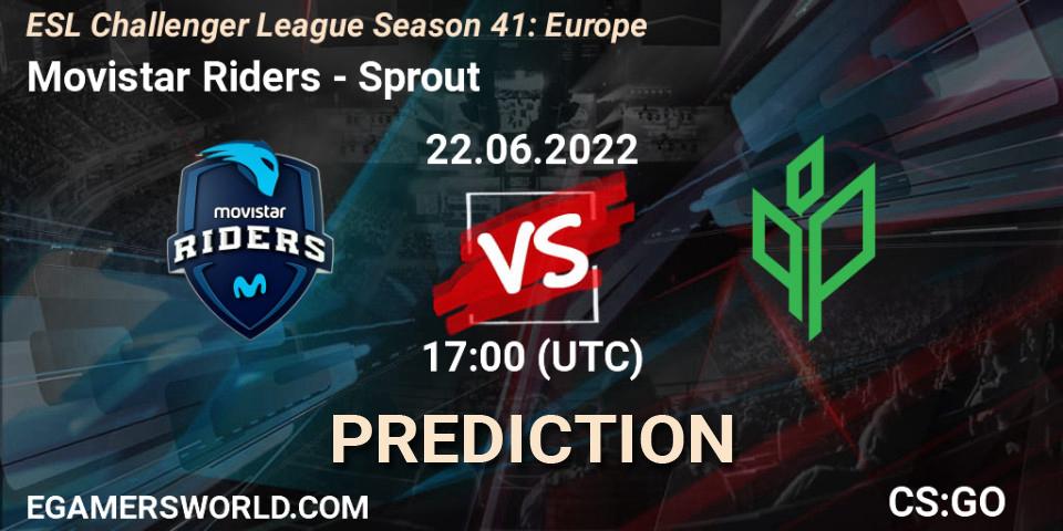 Movistar Riders vs Sprout: Match Prediction. 22.06.2022 at 17:00, Counter-Strike (CS2), ESL Challenger League Season 41: Europe
