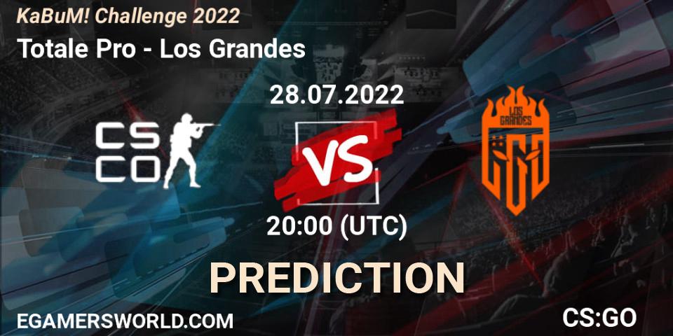 Totale Pro vs Los Grandes: Match Prediction. 28.07.2022 at 20:00, Counter-Strike (CS2), KaBuM! Challenge 2022