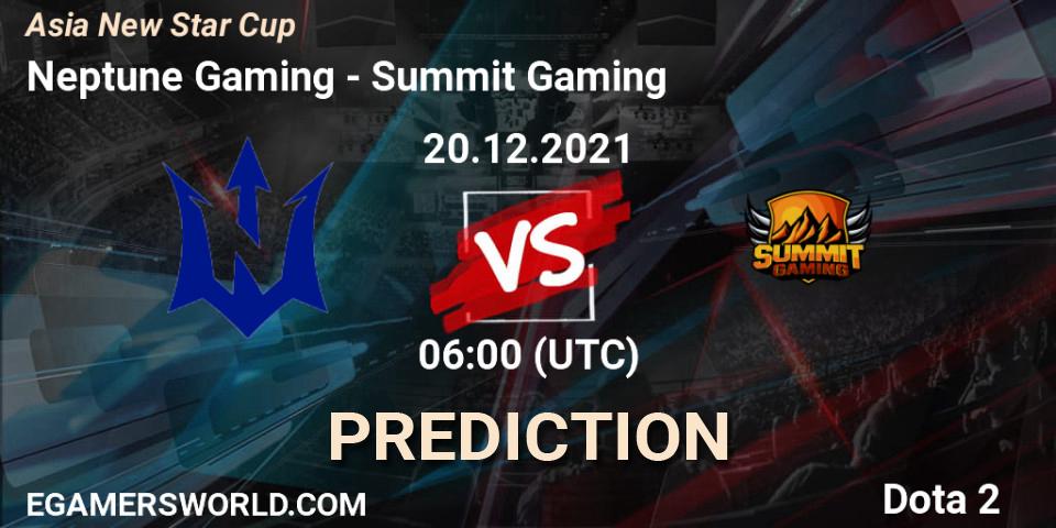 Neptune Gaming vs Summit Gaming: Match Prediction. 20.12.2021 at 06:48, Dota 2, Asia New Star Cup