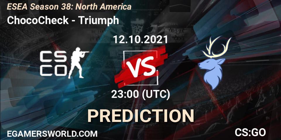 Party Astronauts vs Triumph: Match Prediction. 13.10.2021 at 00:00, Counter-Strike (CS2), ESEA Season 38: North America 