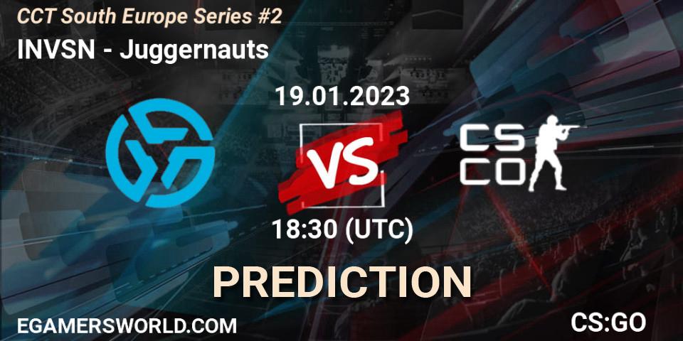 INVSN vs Juggernauts: Match Prediction. 19.01.2023 at 19:30, Counter-Strike (CS2), CCT South Europe Series #2