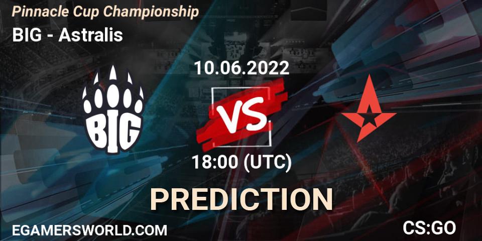 BIG vs Astralis: Match Prediction. 10.06.2022 at 18:00, Counter-Strike (CS2), Pinnacle Cup Championship