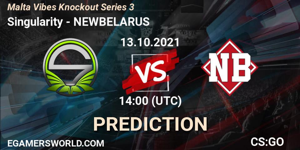 Singularity vs NEWBELARUS: Match Prediction. 13.10.2021 at 14:00, Counter-Strike (CS2), Malta Vibes Knockout Series 3