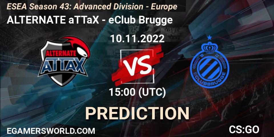ALTERNATE aTTaX vs eClub Brugge: Match Prediction. 10.11.2022 at 15:00, Counter-Strike (CS2), ESEA Season 43: Advanced Division - Europe
