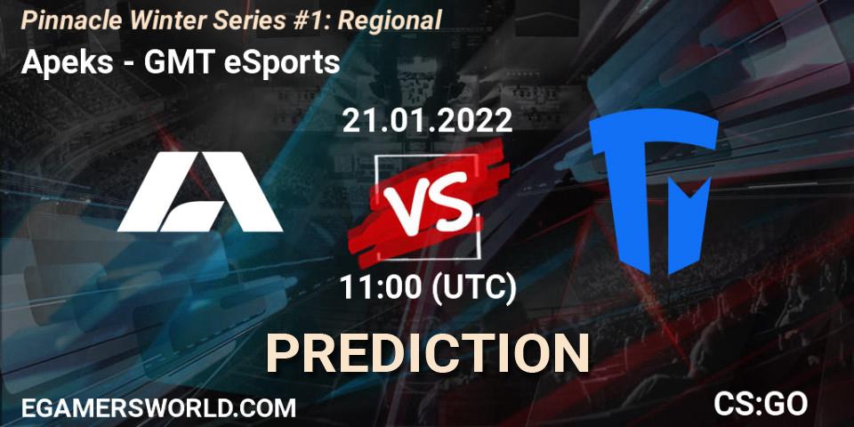 Apeks vs GMT eSports: Match Prediction. 21.01.2022 at 11:20, Counter-Strike (CS2), Pinnacle Winter Series #1: Regional