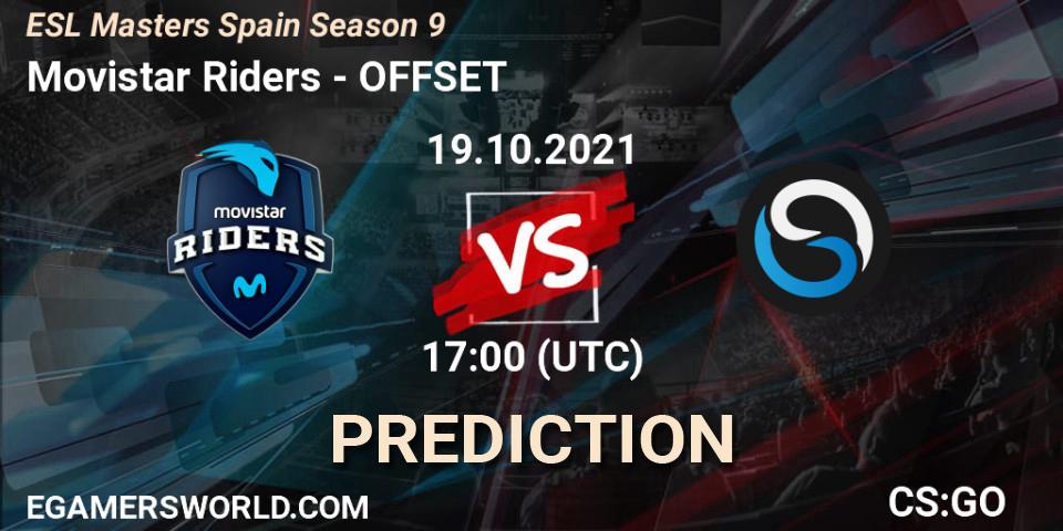 Movistar Riders vs OFFSET: Match Prediction. 19.10.2021 at 17:00, Counter-Strike (CS2), ESL Masters Spain Season 9